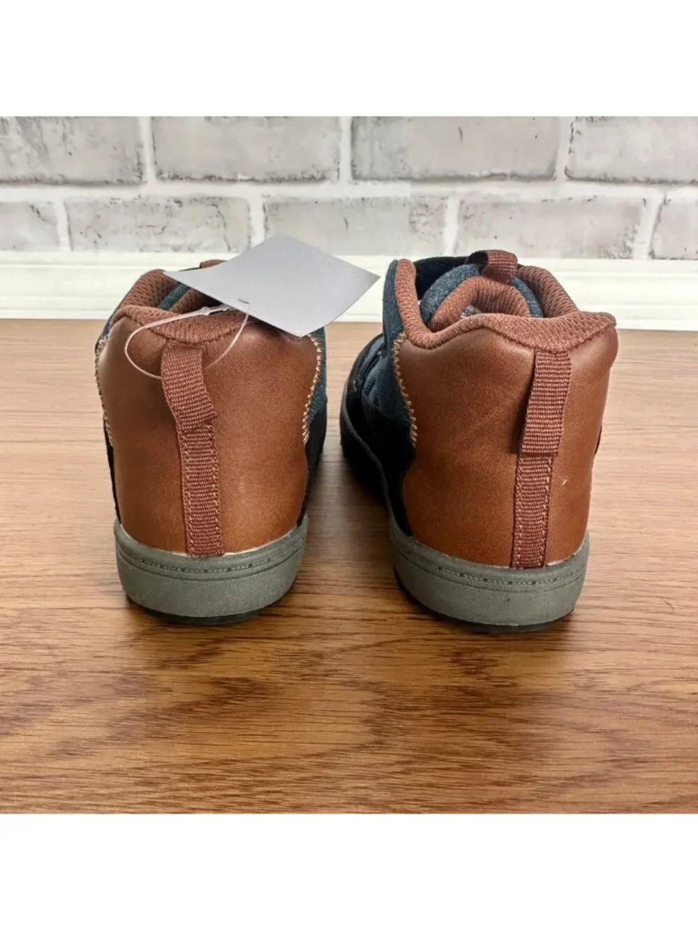 ❤️OshKosh Boys Shoes Slip-on Hi School Boots Sneaker Sz 7 easy-on Hook-loop Blue